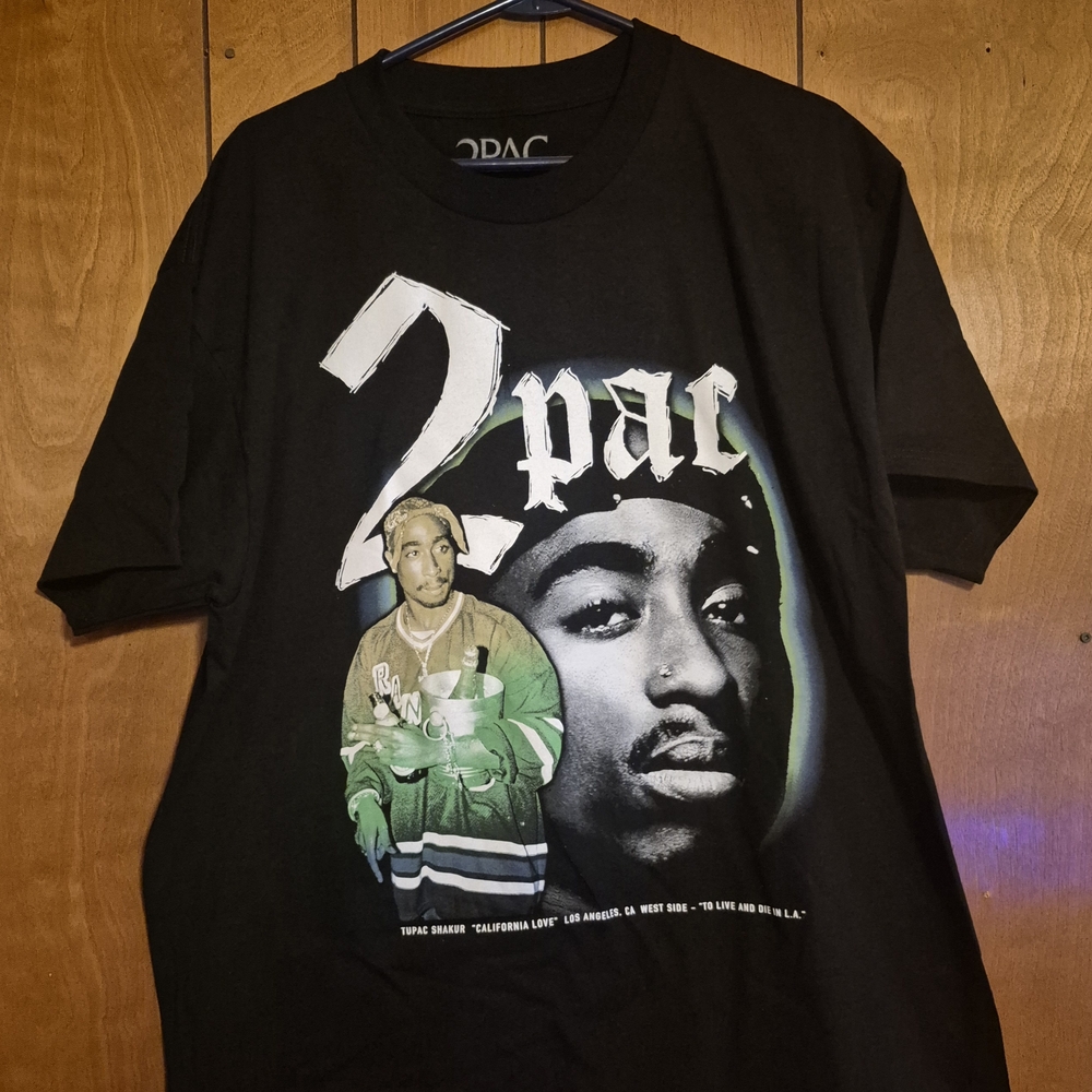 2Pac Black Graphic T-Shirt